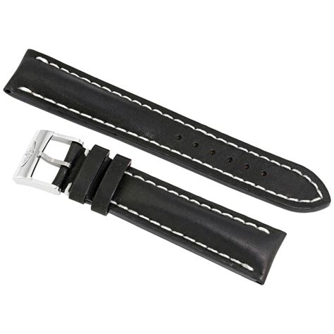 breitling 428x strap|Breitling Strap Black Leather and White Stitching with .